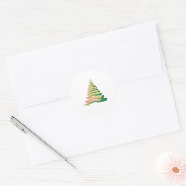 Adesivo Minimalist Brushstroke Christmas Tree (Envelope)