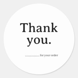Adesivo Minimalist Business Thank You Sticker