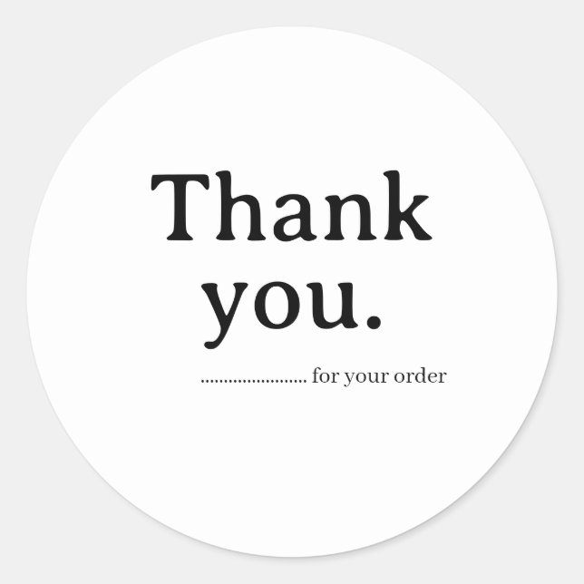 Adesivo Minimalist Business Thank You Sticker (Frente)