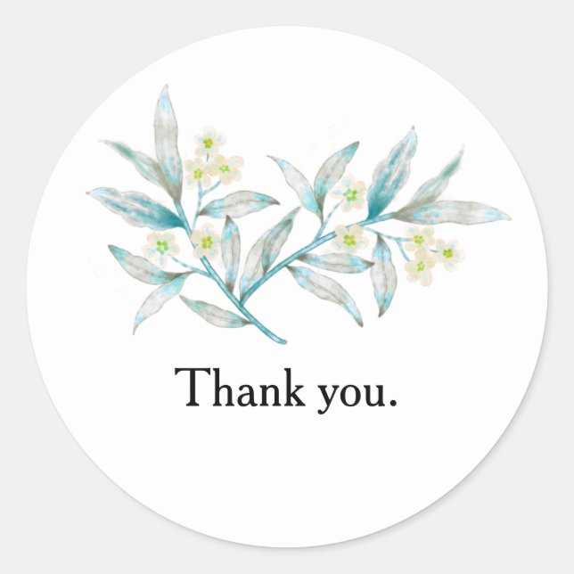 Adesivo Minimalist Business Thank You Sticker (Frente)