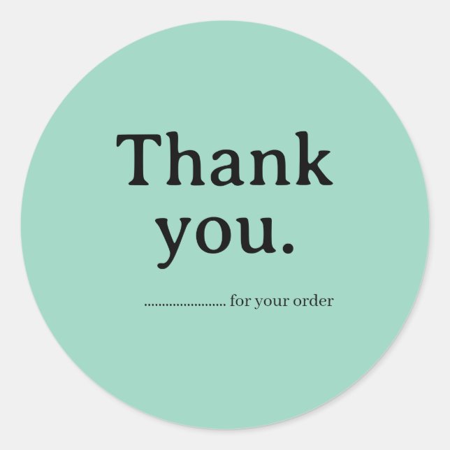 Adesivo Minimalist Business Thank You Sticker (Frente)