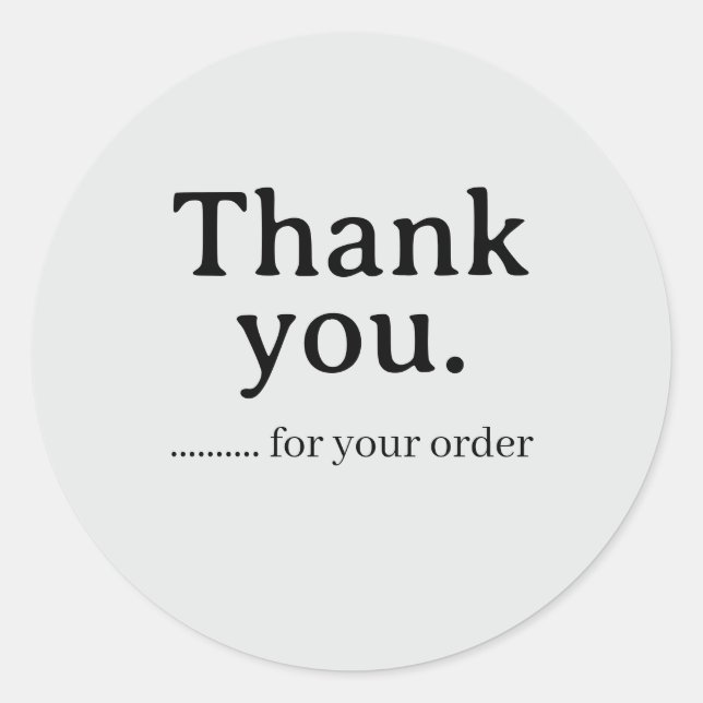 Adesivo Minimalist Business Thank You Sticker (Frente)