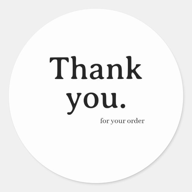 Adesivo Minimalist Business Thank You Sticker (Frente)