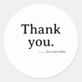 Adesivo Minimalist Business Thank You Sticker