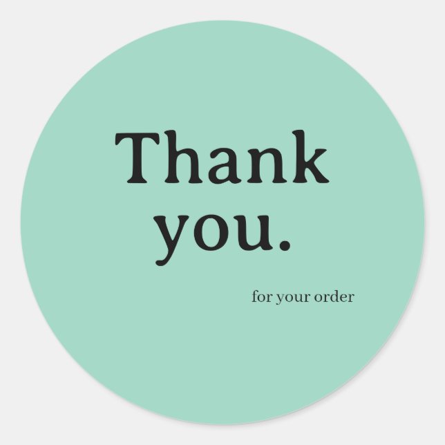 Adesivo Minimalist Business Thank You Sticker (Frente)