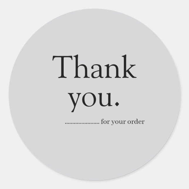 Adesivo Minimalist Business Thank You Sticker (Frente)