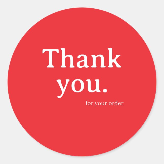 Adesivo Minimalist Business Thank You Sticker (Frente)
