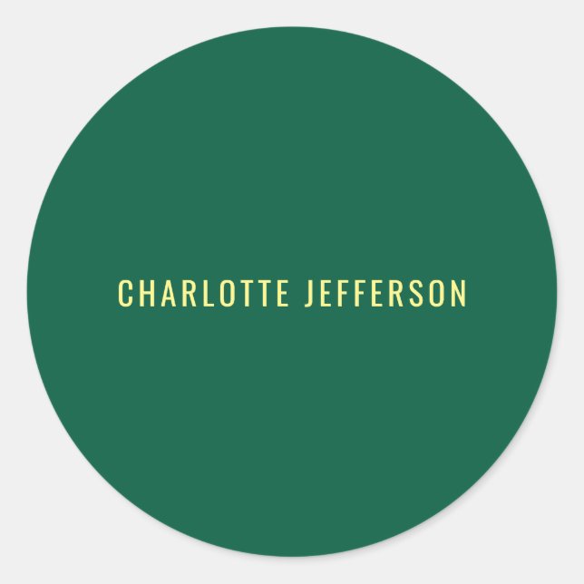 Adesivo Minimalist Classical Professional Green Yellow (Frente)