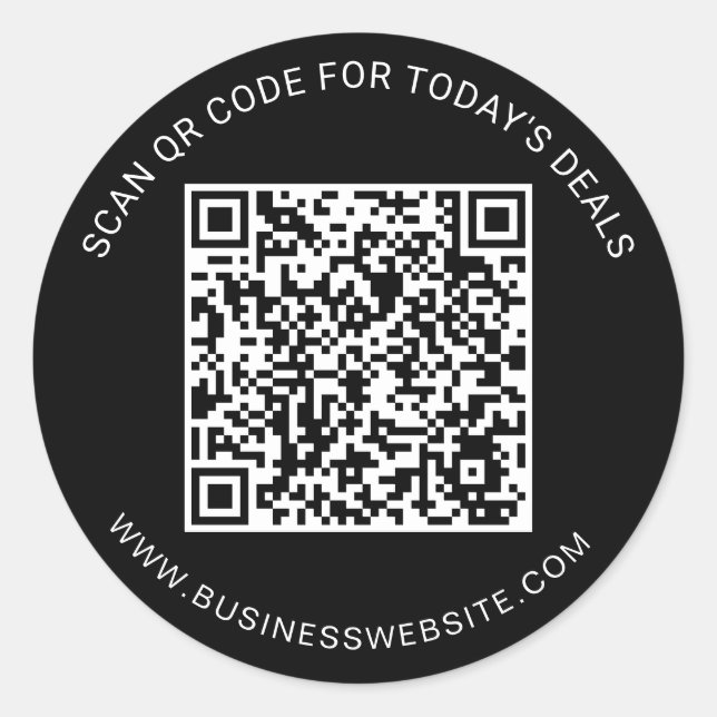 Adesivo Minimalist Custom Business QR Code  (Frente)
