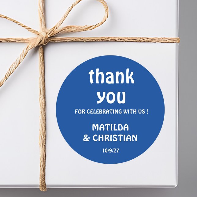 Adesivo Minimalist Deep Blue Wedding  (Criador carregado)