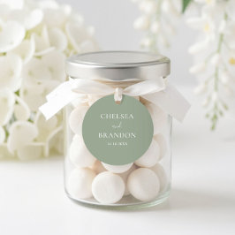 Adesivo Minimalist Elegant Boho Sage Green Wedding