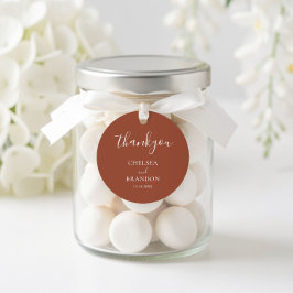 Adesivo Minimalist Elegant Terracotta Thank You Wedding