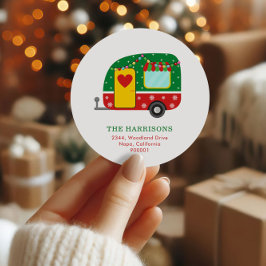 Adesivo Minimalist Festive Caravan Return Address Label 