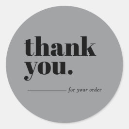 Adesivo Minimalist Gray Business Customer Thank You