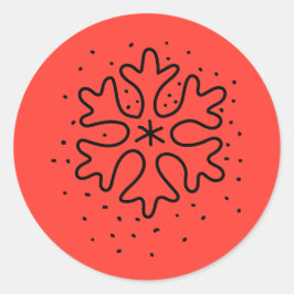 Adesivo Minimalist handdrawn snowflake