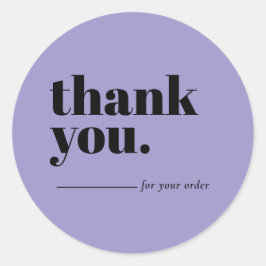 Adesivo Minimalist Lilac Business Customer Thank You