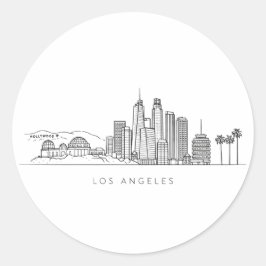 Adesivo Minimalist Los Angeles Skyline Illustration