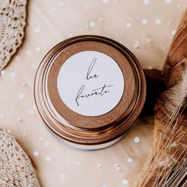 Adesivo Minimalist Modern & Whimsical Her Favorite (Criador carregado)