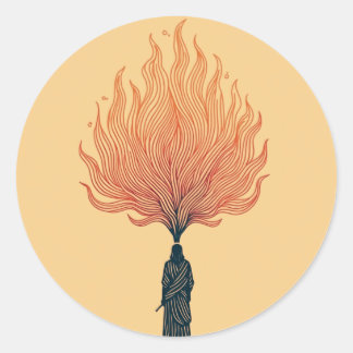 Adesivo Minimalist Moses and the Burning Bush Sticker