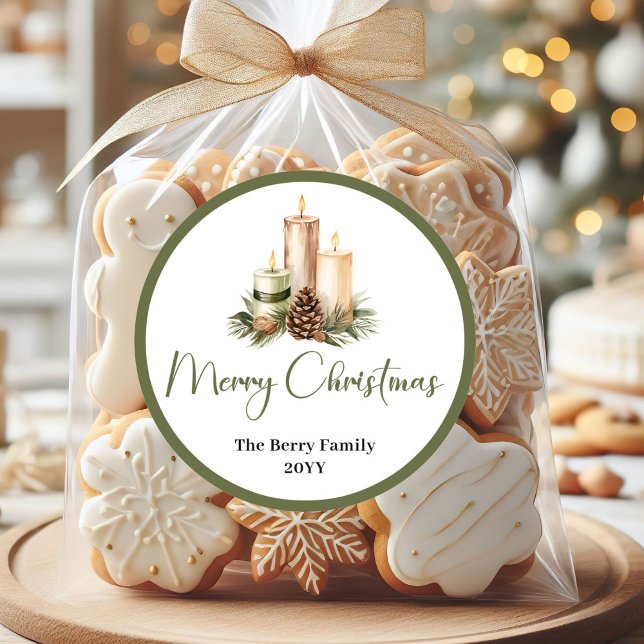 Adesivo Minimalist Neutral Christmas Tree Personalized  (Minimalist Neutral Christmas Tree Personalized Stickers)