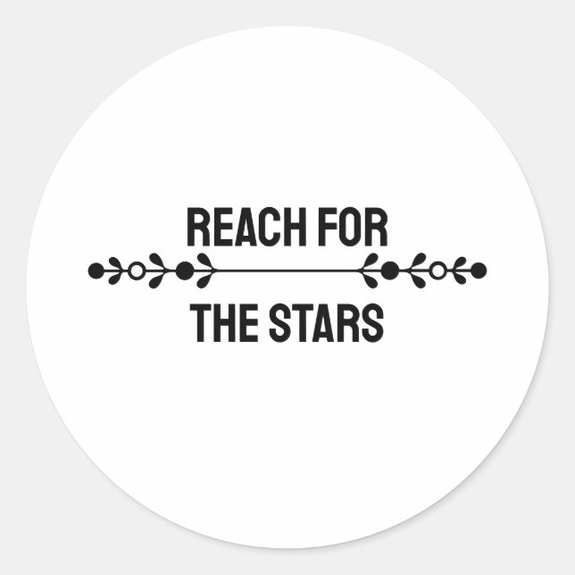 Adesivo Minimalist "Reach For The Stars"  (Frente)