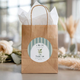 Adesivo Minimalist Retro Bow Tini One Martini Baby Shower