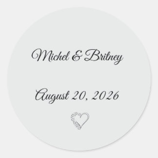 Adesivo Minimalist Round Wedding Stickers