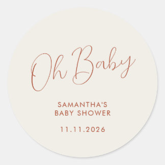 Adesivo Minimalist Script ivory Oh Baby