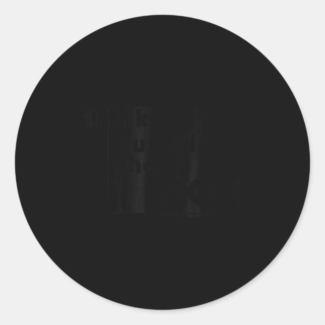 Adesivo Minimalist Think Outside The Box  (Frente)