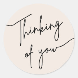 Adesivo Minimalist “Thinking of You” Calligraphy Sticker