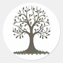 Adesivo 🌳 Minimalist Tree of Life Sticker - Modern Nature