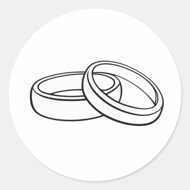 Adesivo Minimalist Wedding Envelope Seal Sticker | Elegant (Frente)