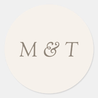 Adesivo Minimalist Wedding Monogram Envelope Seal Sticker