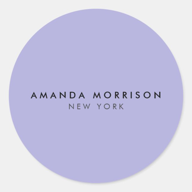 Adesivo Minimalista Boutique Periwinkle de luxo (Frente)