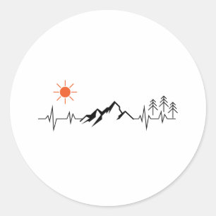 Adesivo minimalista da montanha