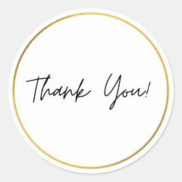 Adesivo minimalista de agradecimento