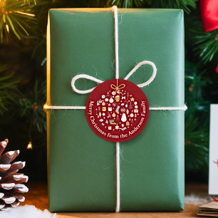 Adesivo Minimalista de Férias Festivas do Partido do Natal
