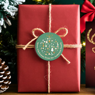 Adesivo Minimalista de Férias Festivas do Partido do Natal