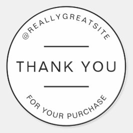 Adesivo Minimalista Estético Beige Obrigado Branco