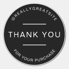 Adesivo Minimalista Estético Beige Obrigado Preto