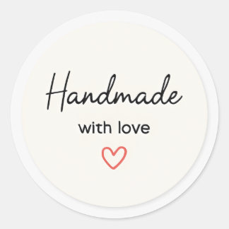Adesivo minimalista feito à mão com amor