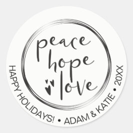 Adesivo Minimalista • Feriado • PAZ ESPERANÇA AMOR • CÍRCU
