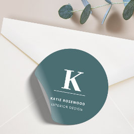 Adesivo Minimalista Fumaça Verde Moderno Grande Inicial