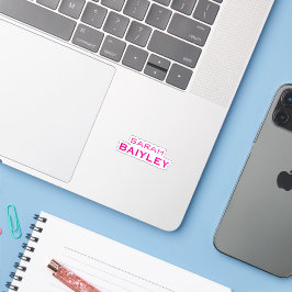 Adesivo Minimalista nome personalizado moderno