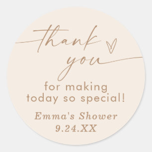 Adesivo Minimalista Obrigado A Favor Do Sticker, Moderno N