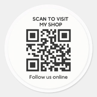 Adesivo minimalista personalizado de QR code para 