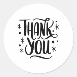 Adesivo Minimalista Preto e Branco Obrigado, Sticker