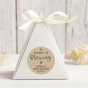 Adesivo Minimalista Um bebê está criando Chá de fraldas