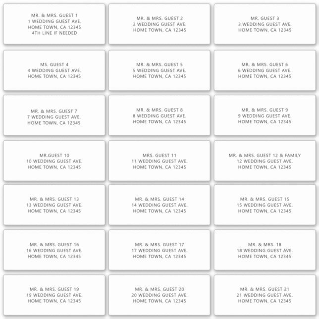 ADESIVO MINIMALIZAR TODOS OS BONÉS RÓTULOS DE ENDEREÇO IND (Frente)