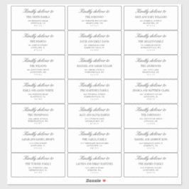 Adesivo Minimlaist White Wedding Guest Address Labels 